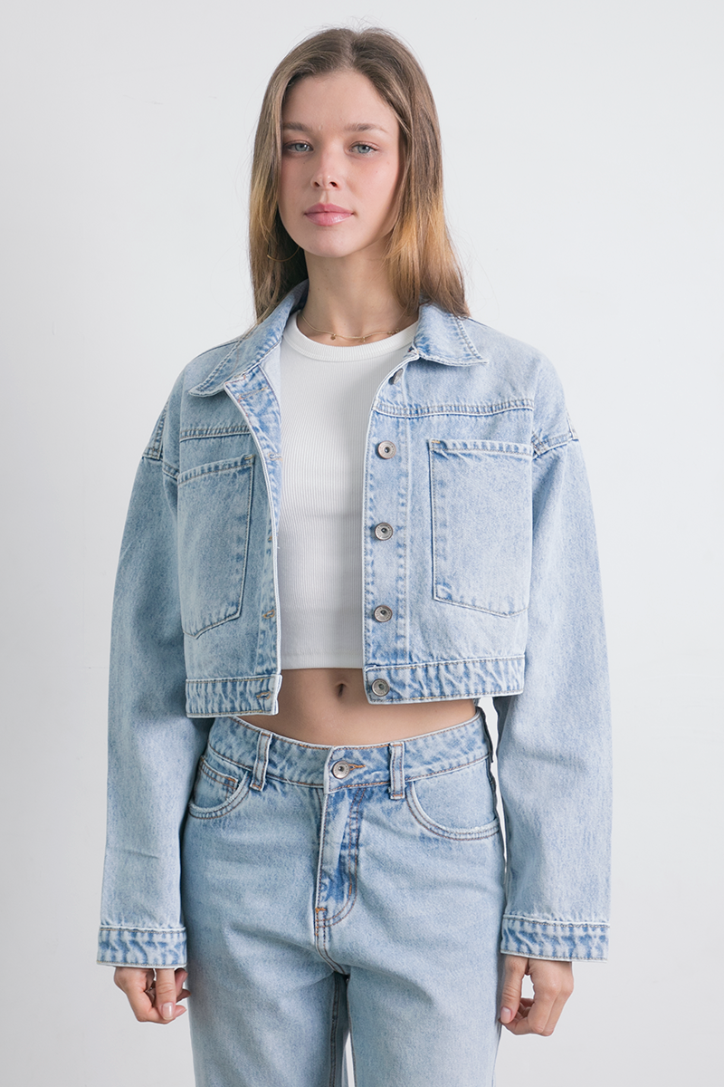 Casaca Denim Retro Indigo Lavado