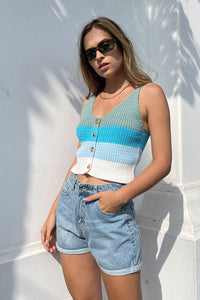 Harie Knit Top Celeste