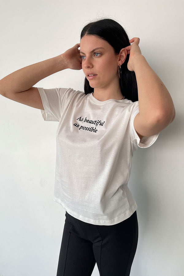 Polo Basic Text Perla