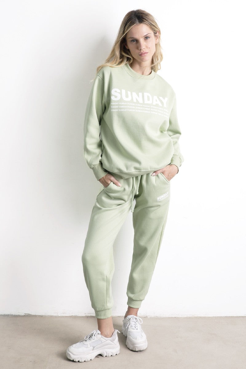 Sudadera Sunday Pistacho