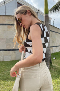 Tank Top Knit Marron