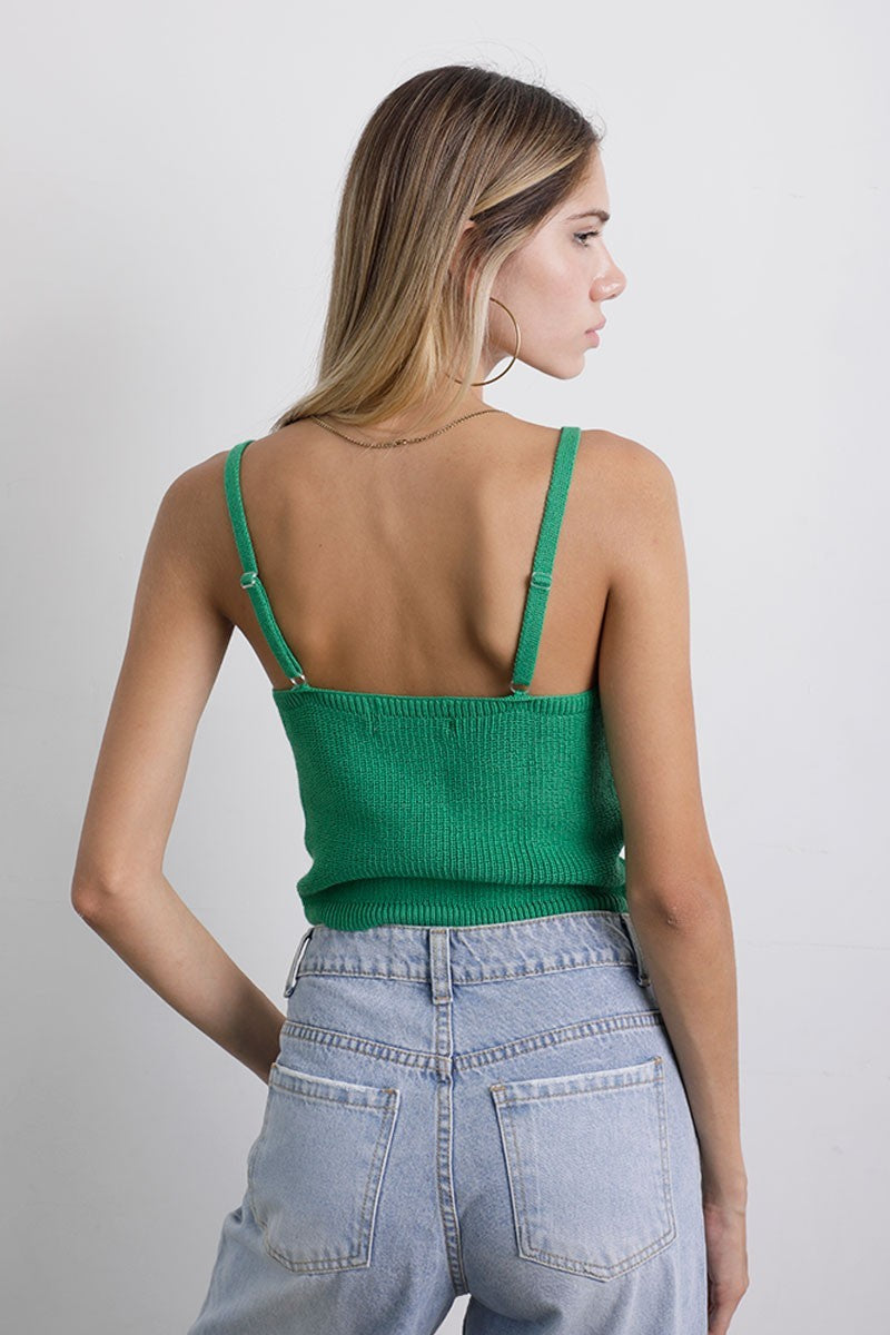 Luna Knit Top Verde