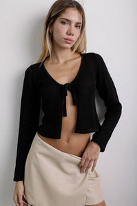 Leah Knit Top Negro