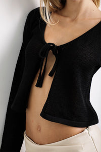 Leah Knit Top Negro
