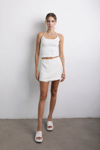 Short Falda Lino Perla