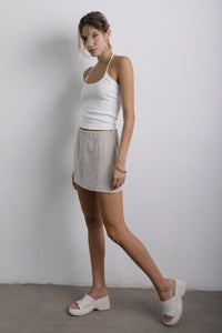 Short Falda Lino Natural