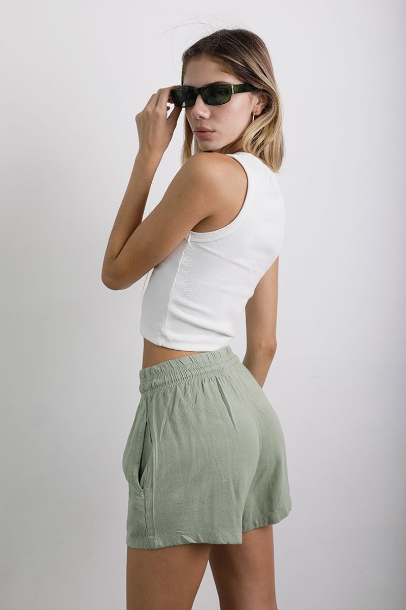 Short Lino Verde