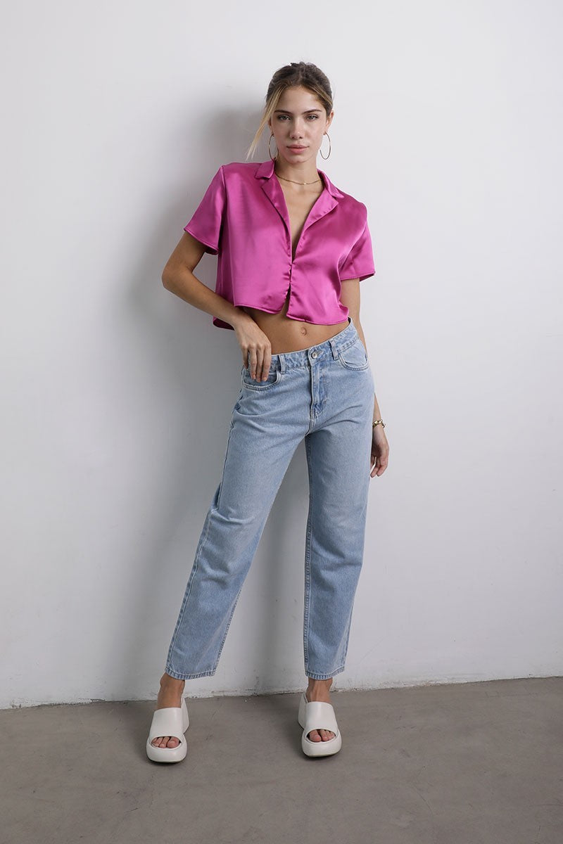 Jeans Mom Lavado Celeste