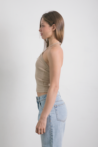 Lucia Halter Top Beige