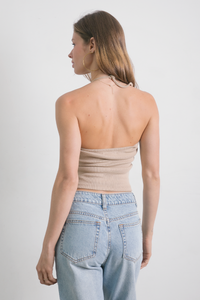 Lucia Halter Top Beige