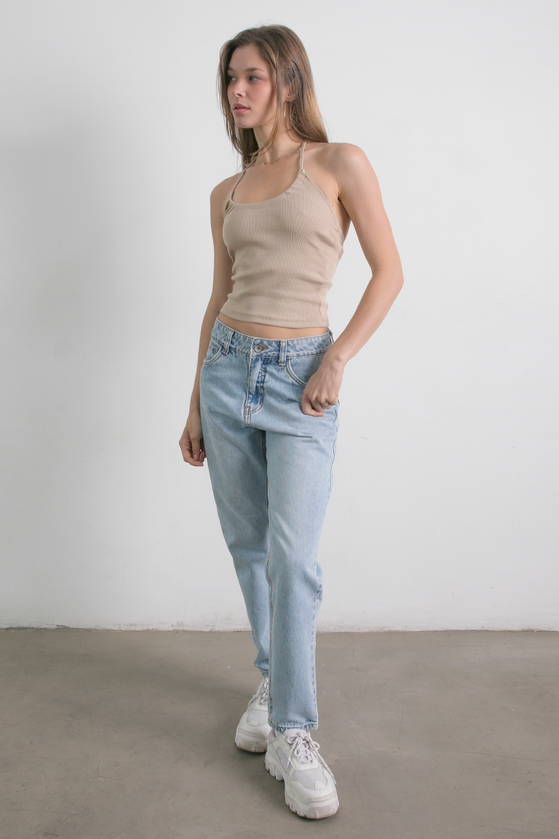 Lucia Halter Top Beige