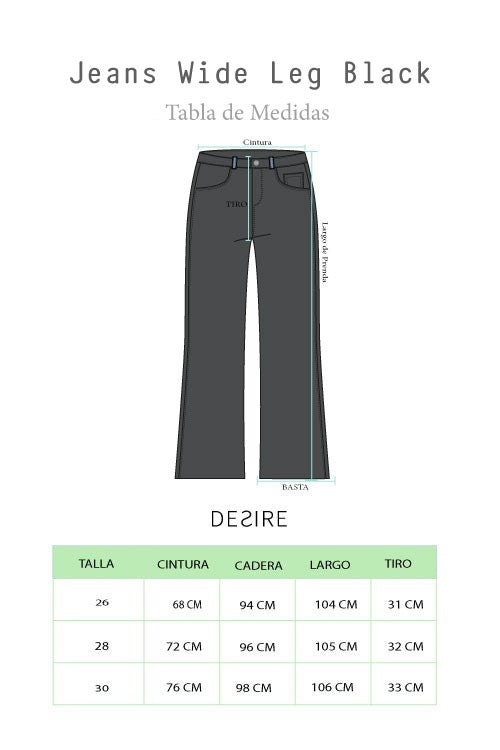 Jean Wide Leg Black