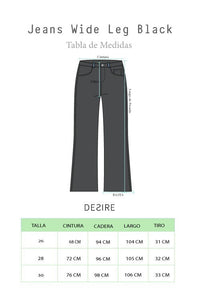 Jean Wide Leg Black