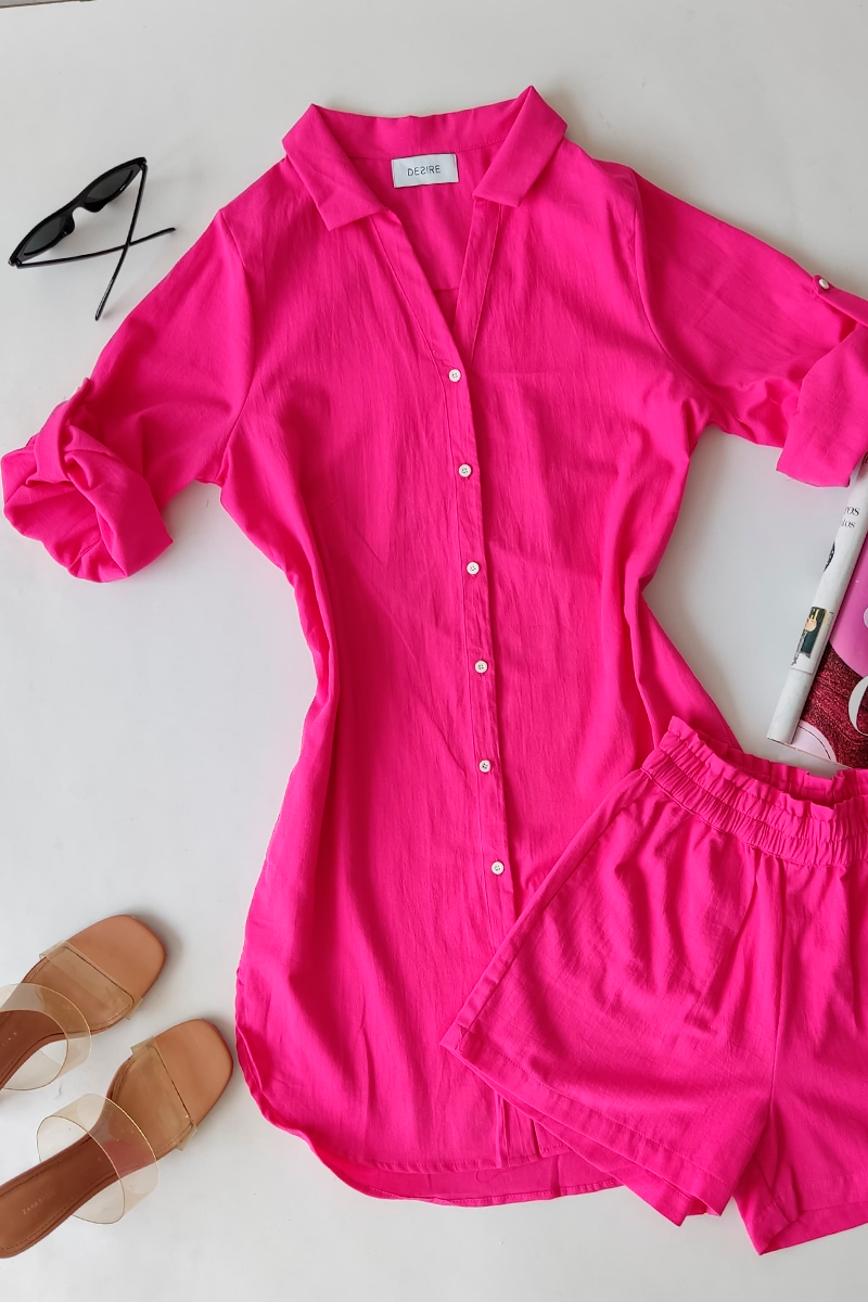 Camisa Elena Fucsia
