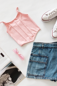 Top Bustier Rosado