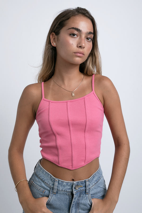 Top Bustier Fucsia