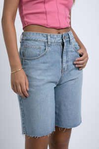 Short Jean Biker Indigo