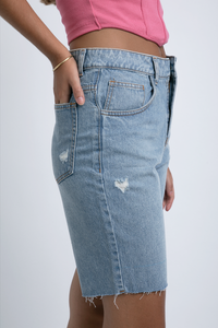 Short Jean Biker Indigo