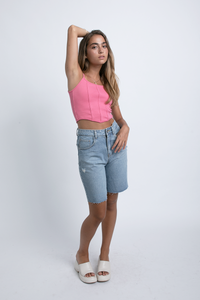 Short Jean Biker Indigo