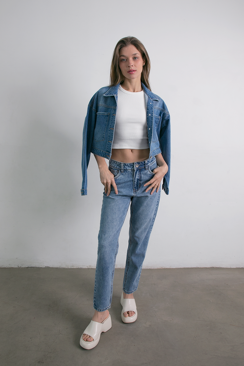 Casaca Denim Retro Indigo Medio – Desire