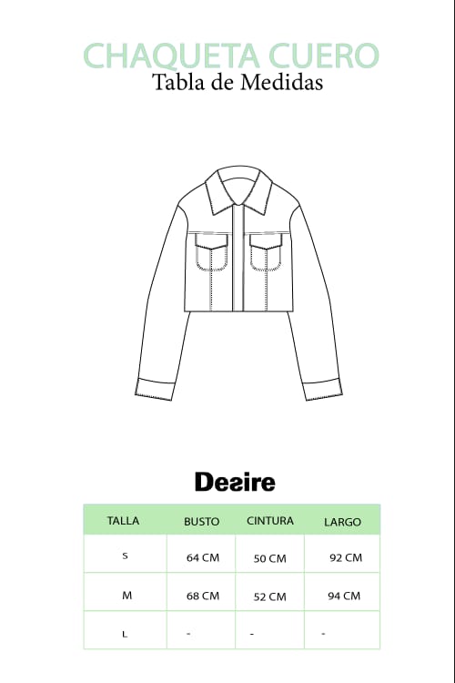 Chaqueta Cuerina Negro