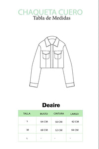 Chaqueta Cuerina Negro