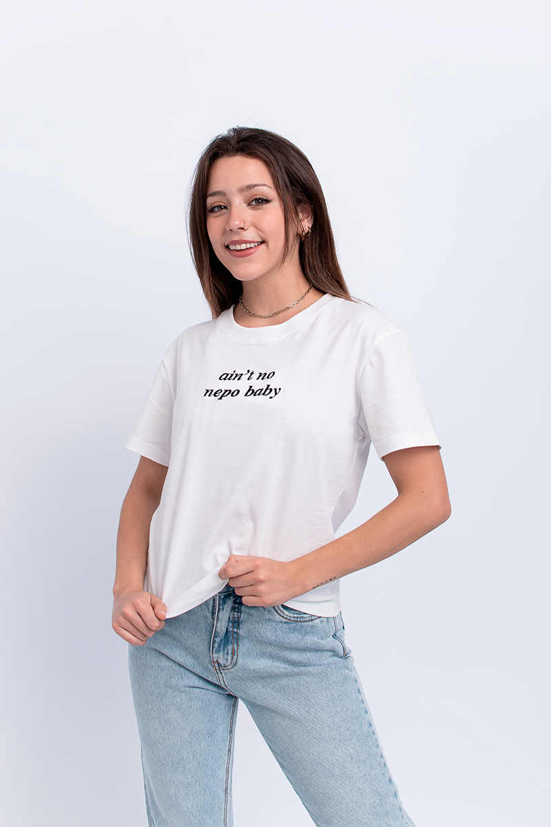 Polo Basic Text Perla