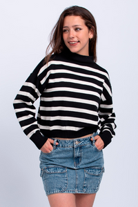 Tiara Knit Sweater Negro