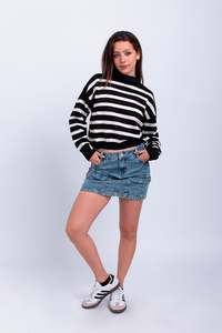 Tiara Knit Sweater Negro