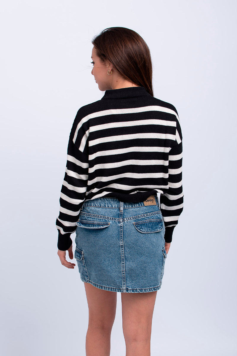 Tiara Knit Sweater Negro