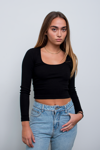 Lili Longsleeve Top Negro