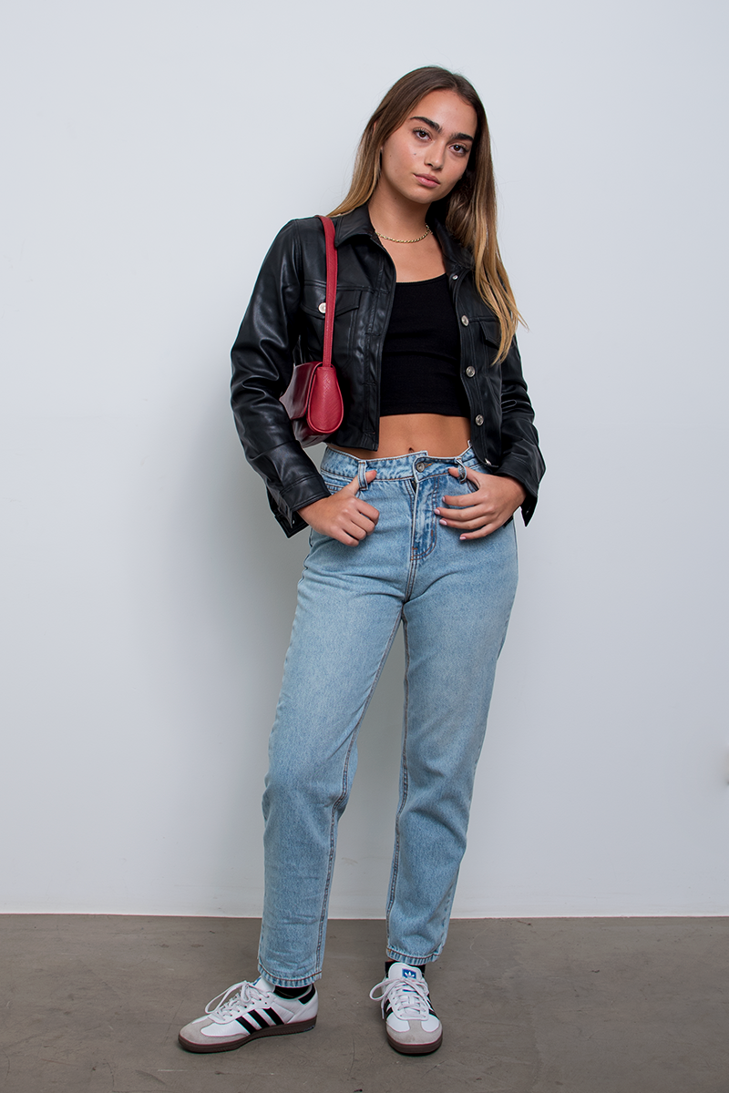 Chaqueta Cuerina Negro