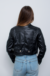 Chaqueta Cuerina Negro