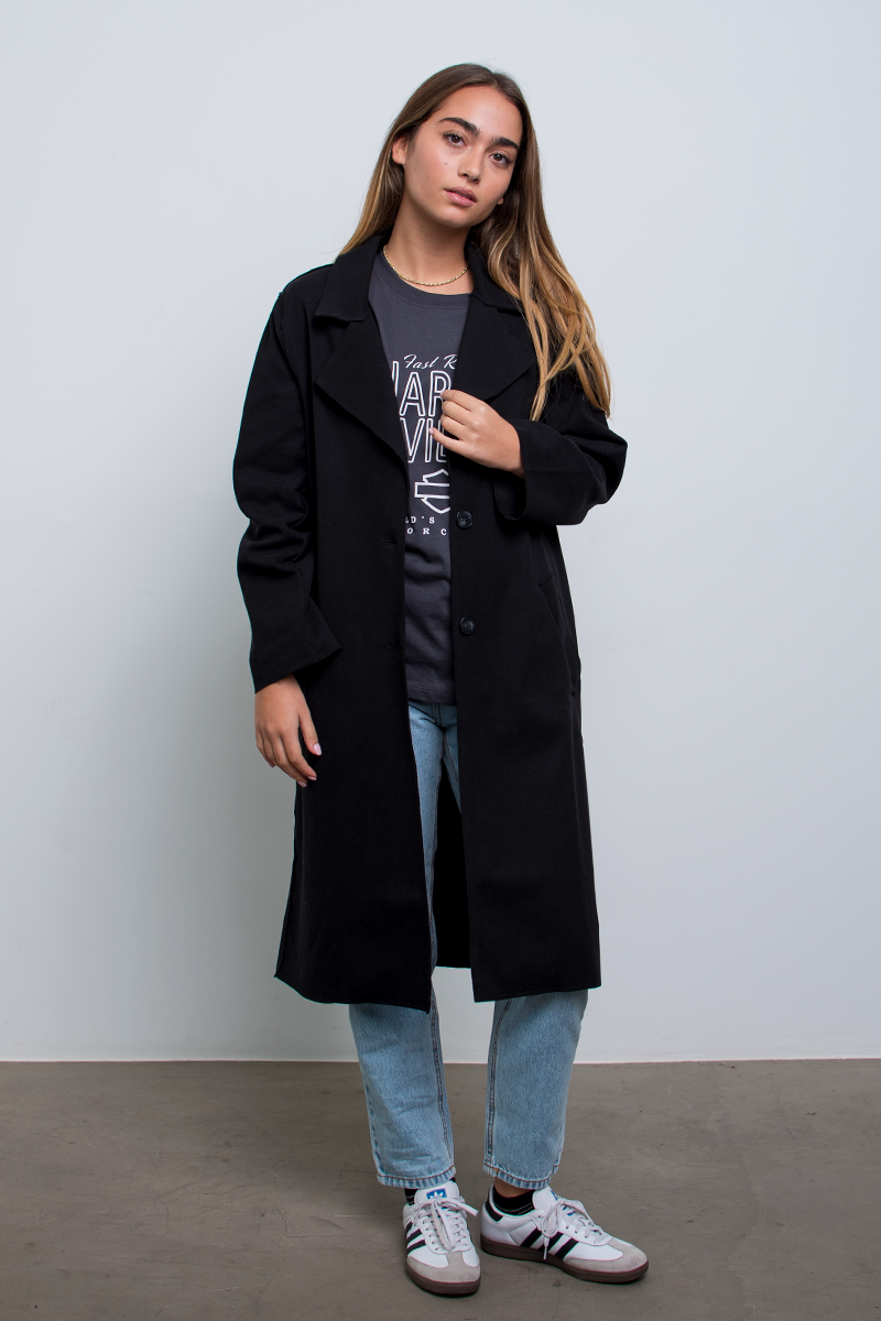 Abrigo Maxi Leonor Negro