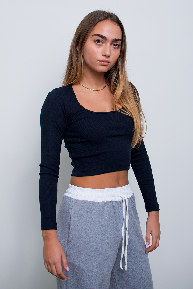 Lili Longsleeve Top Azul Oscuro