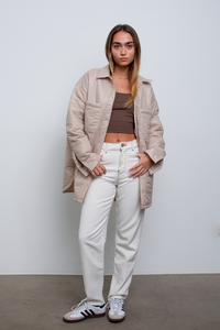 Abrigo Puffer Beige