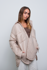 Abrigo Puffer Beige