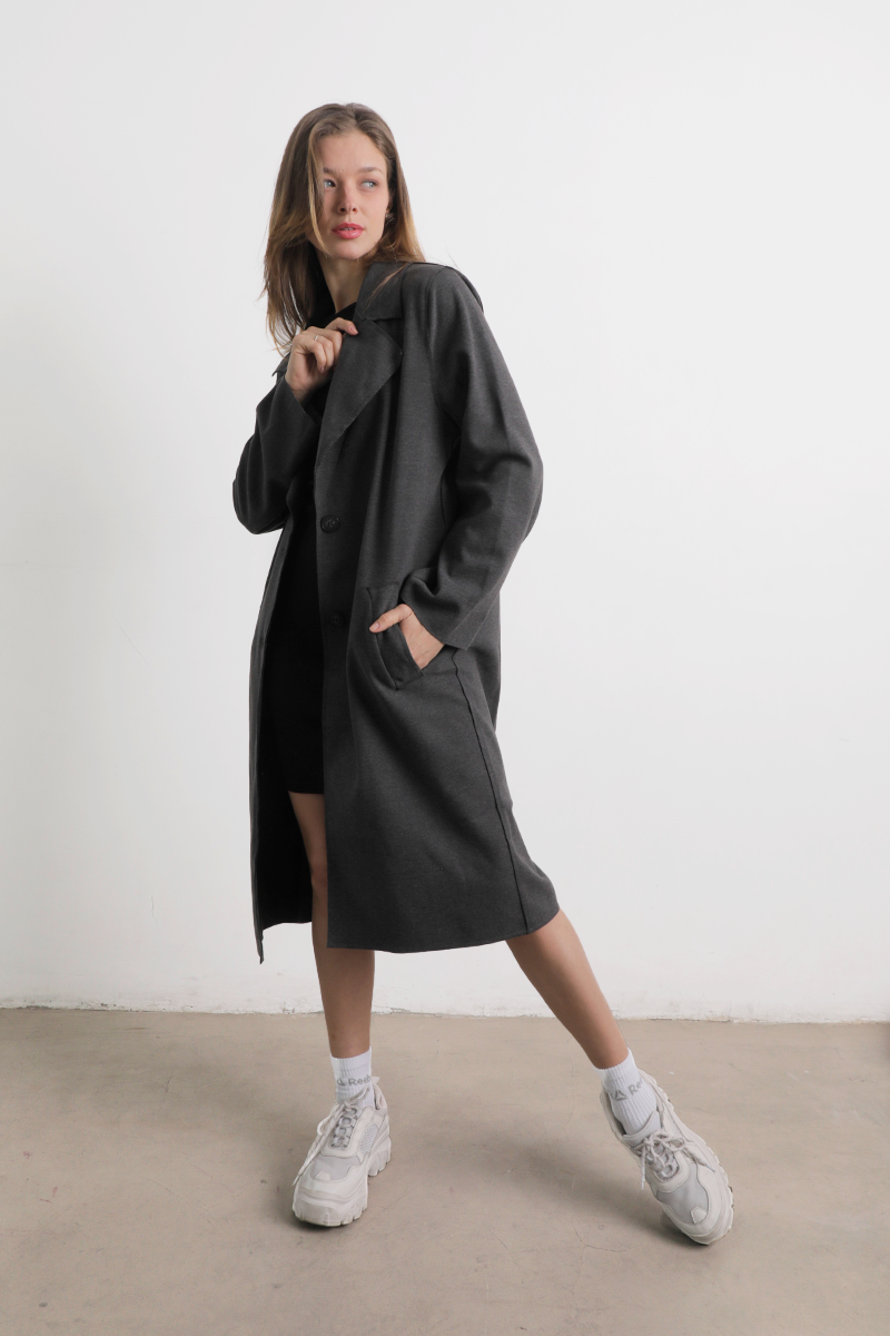 Abrigo Maxi Leonor Gris