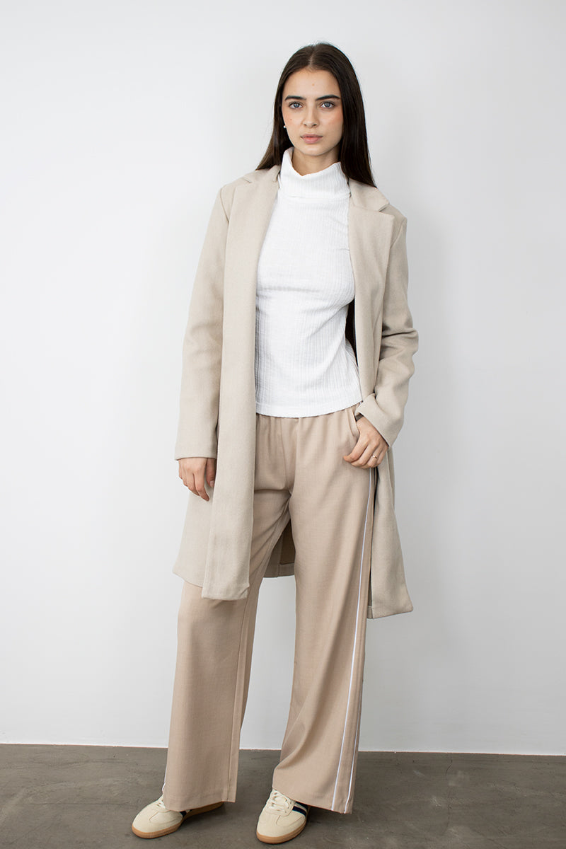 Abrigo Maxi Paño Beige