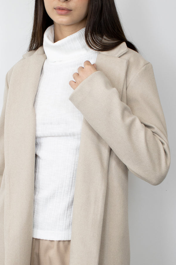 Abrigo Maxi Paño Beige