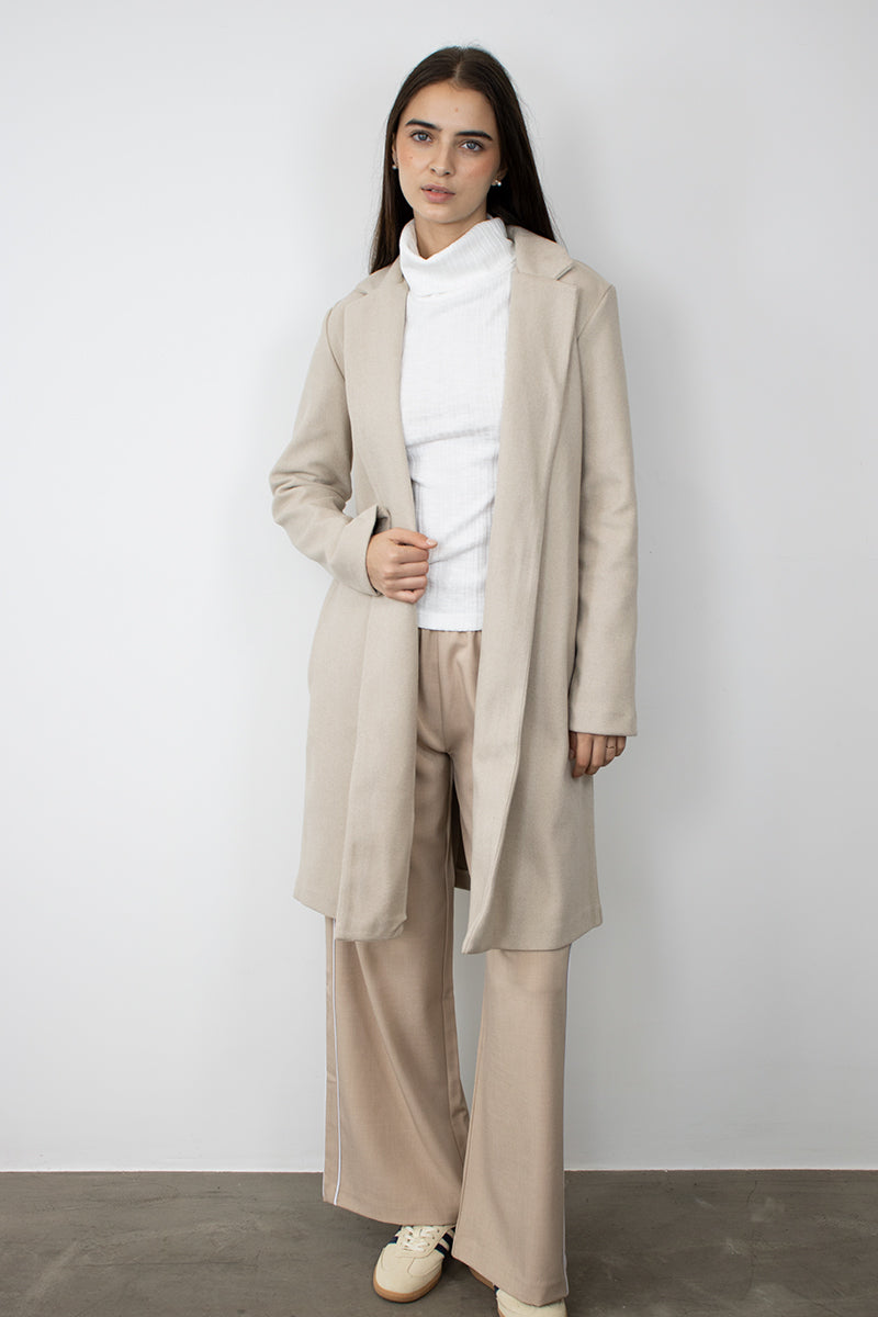 Abrigo Maxi Paño Beige