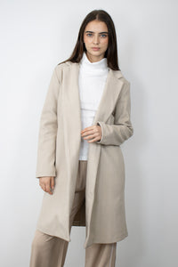 Abrigo Maxi Paño Beige