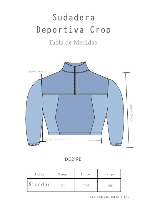 Sudadera Deportiva Crop Celeste