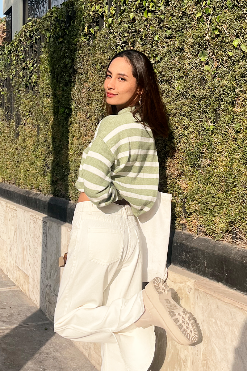 Tiara Knit Sweater Verde