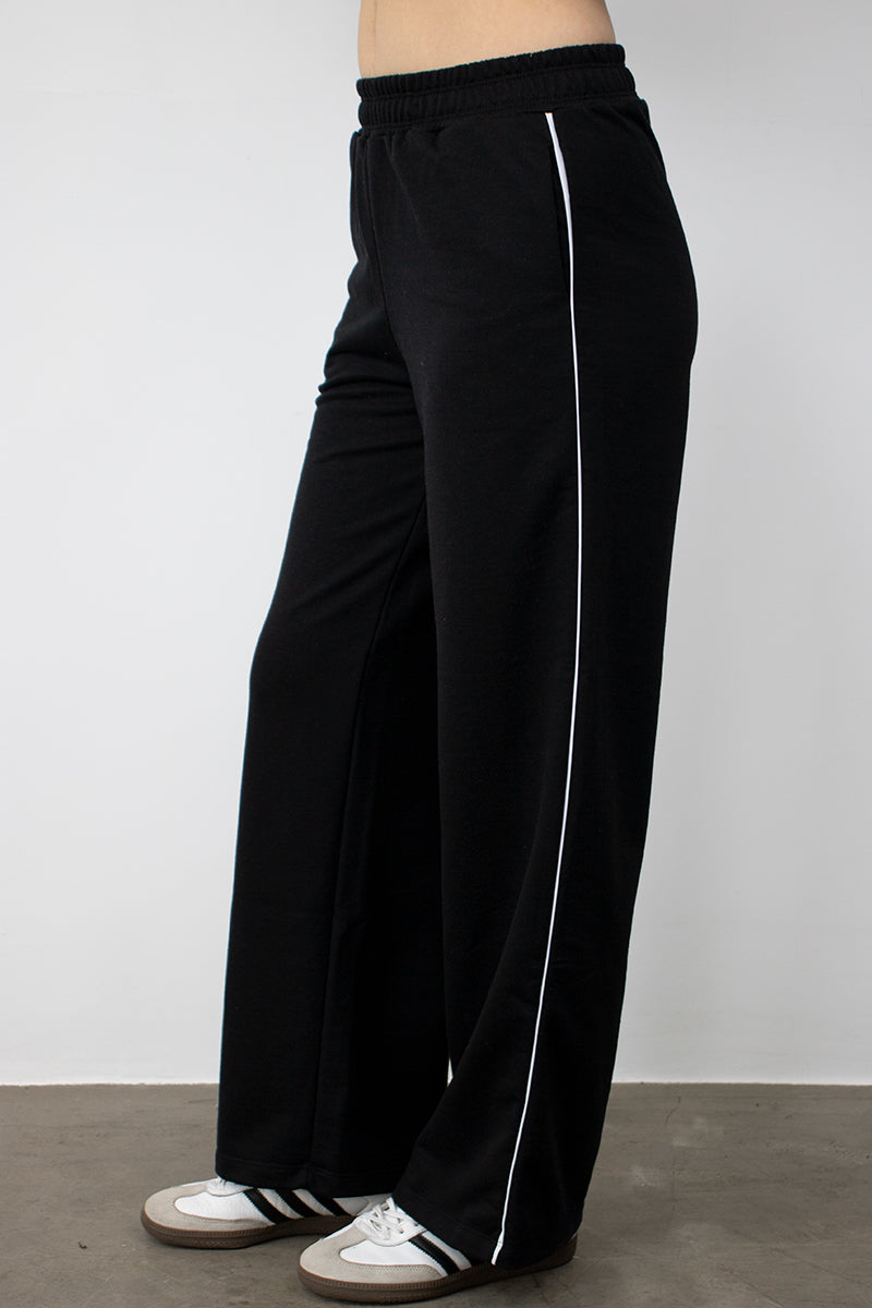 Jogger palazo vena negro