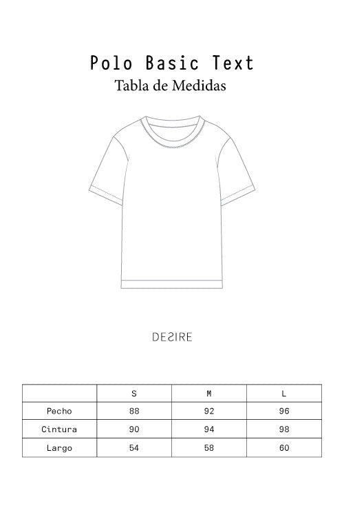 Polo Basic Text Perla